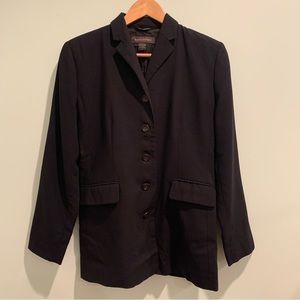 🏷️ Banana Republic Black Wool Classic Career Jacket Suit 4